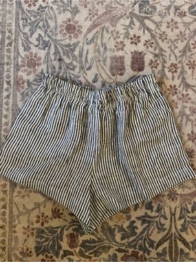 Reformation striped linen shorts